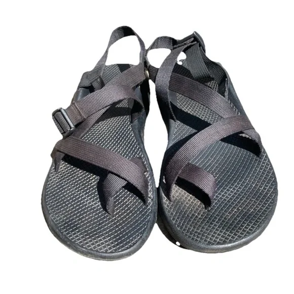 Chaco Mens Size 11 Black Strappy Textile Sport Sandal Flat Comfort
Shoes Hiking - Picture 2 of 16